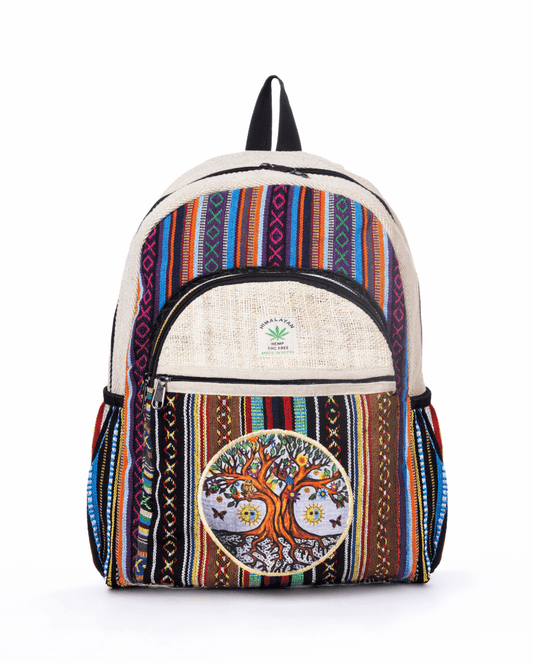 Kathmandu Collection Handmade Cotton and Hemp Tree of Life Backpack Jupiter Gear