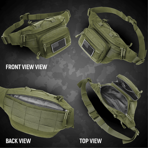 XGear Tactical Hunting Fanny Pack with USA Flag Patch