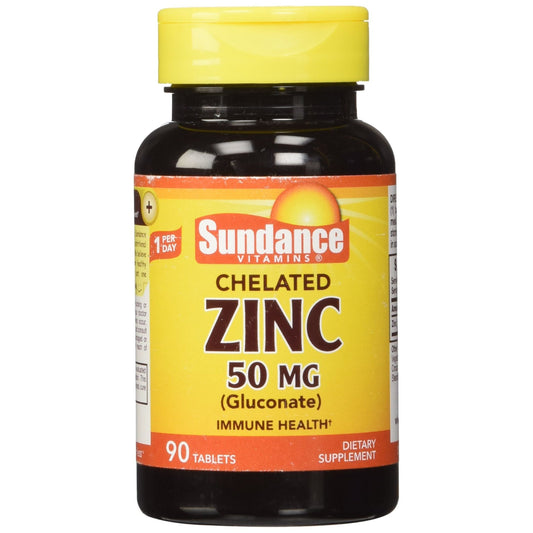 Sundance Vitamins 50 Mg Chelated Zinc Gluconate 90 Tablets