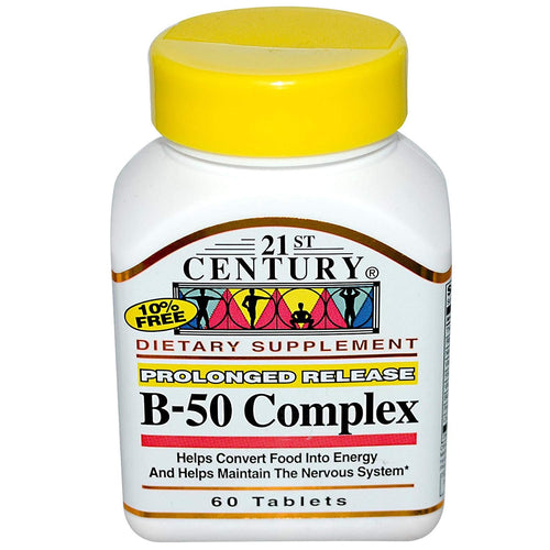 21st Century Prolonged Release Vitamin B-50 Complex Tablet 60ct