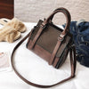 Vintage Leather Handbag Shoulder Bag | Luxury Handcrafted with Zipper Closure