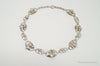 Lang Antiques Floral Link Sterling Silver Necklace