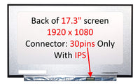 Fullcom New 17.3 inches for Screen Compatible with N173HCE-E3A 1920X1080 Matte IPS (Narrow Bazel) Replacement Laptop LED LCD