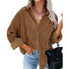 Corduroy Country Chic Shirt – Stylish Single-Breasted Cowgirl Shirt
