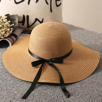 La Dolce Vita Straw Hat - Stylish Italian Summer Sun Hat with Ribbon Tie