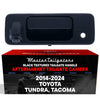 Toyota Tundra (2014-2024), Tacoma (2016-2024) Black Replacement Tailgate Handle with Backup Camera
