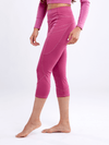 JupiterGear Mid-Rise Capri Fitness Leggings with Side Pockets