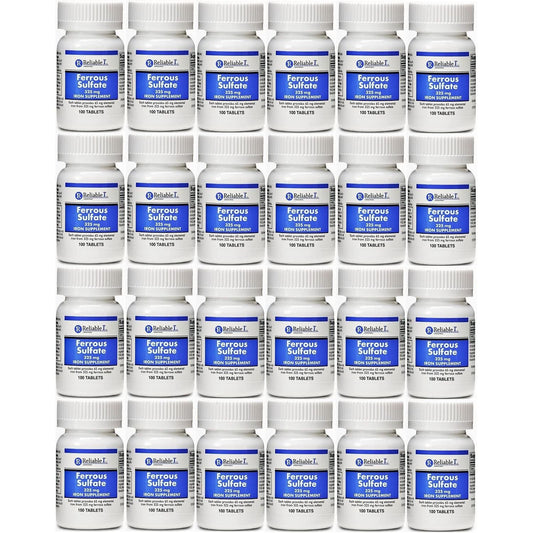 Reliable-1 Laboratories Ferrous Sulfate 325 Mg Iron Supplement 100 Tablets