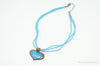 Designer SX Turquoise Heart Sterling Silver Cord Necklace