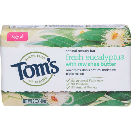 Tom's of Maine Natural Bar Soap, Fresh Eucalyptus, 5 Oz