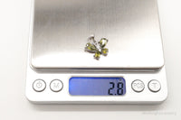 Butterfly Peridot Cubic Zirconia Sterling Silver Pendant