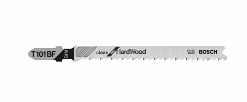 BOSCH T101BF 5 pc. 4 In. 10 TPI Variable Pitch Clean for Hardwood T-Shank Jig Saw Blades