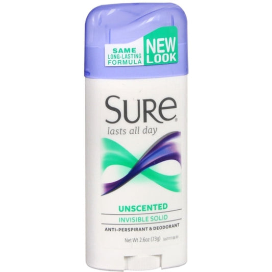 Sure® Invisible Solid Unscented Antiperspirant Deodorant, 2.6 oz