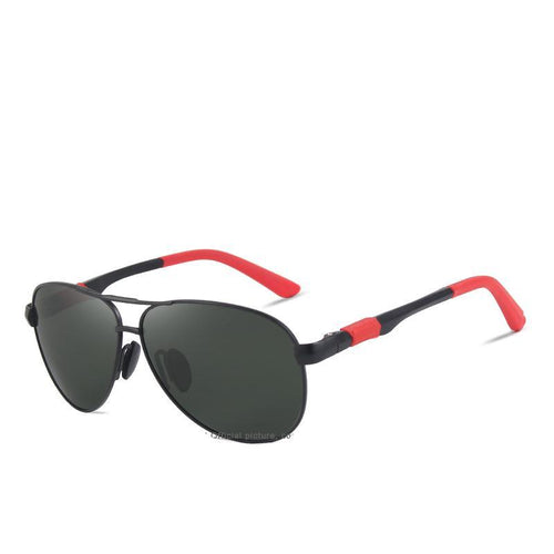 Men 100% Polarized Aluminum Alloy Frame Sunglasses  In Elegant Retro Classic Men's Driving Pilot  Style