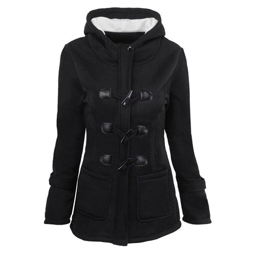 Cow Horn Button Hooded Jacket | Cozy & Stylish for the Modern Cowgirl