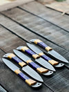 Best Japanese Knife Set – 13" Forged Stainless Steel Chef Knife with Olivewood & Epoxy Resin Handle + Leather Sheath