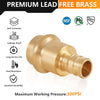 30 Pcs 1/2" Press x 1/2" PEX Crimp Brass Adapter (Lead Free)