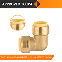 30 Pcs 1/2" x 1/2" Push Fit Elbow