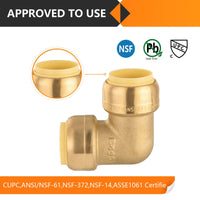 30 Pcs 3/4" x 3/4" Push Fit Elbow