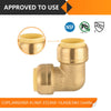 Pro 10-Pack 1/2" Push Fit Elbows