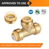 Pro 10-Pack 1/2" Push Fit Tee