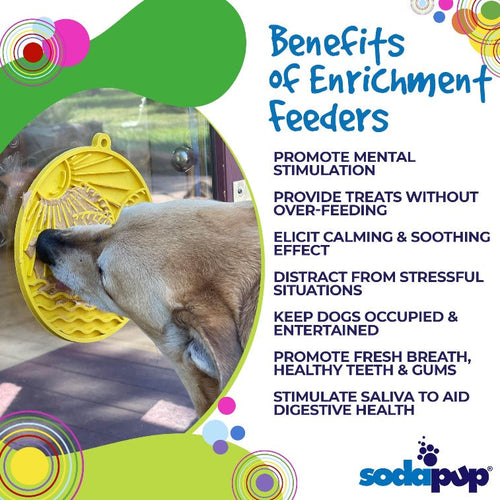 Sun n' Sea eMat - Enrichment Lick Mat For Dogs and Cats - With Suction Cups - Beach Design | USA Made