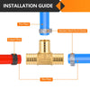 30 Pcs PEX-B Crimp 1" PEX x 1" PEX x 1" PEX Tee (Lead Free)