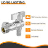 1/2" PEX Crimp x 3/8" ODx 3/8" OD Compr. Split Angle Stop Valve, Quarter Turn (Lead Free) Plumbingsell
