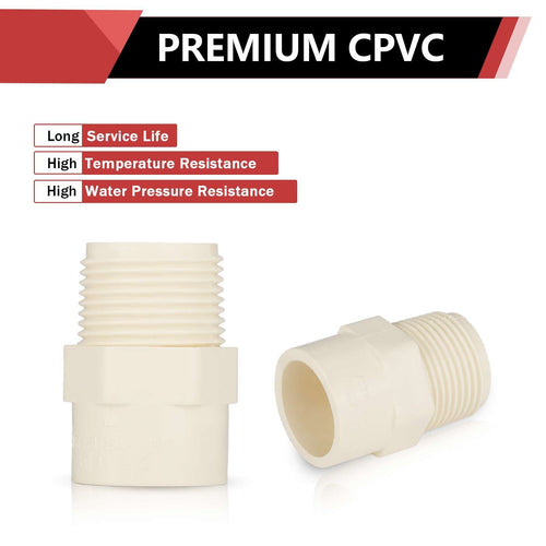 3/4" CTS CPVC Male Adapter (MIPT x Socket)
