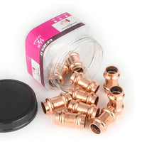 30 Pcs 1/2" Press Copper Coupling w/Stop (Lead Free)