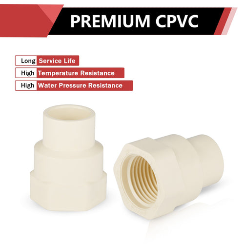 1/2" CTS CPVC Female Adapter w/Gasket (Socket x FIP)