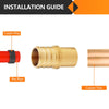 30 Pcs PEX-B Crimp 1" PEX x 3/4" Male Copper Sweat Adapter (Lead Free)