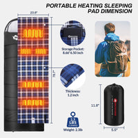 ANTARCTICA GEAR Heated Sleeping Bag Liner,Battery Heated Pad, Electirc Sleeping Bag