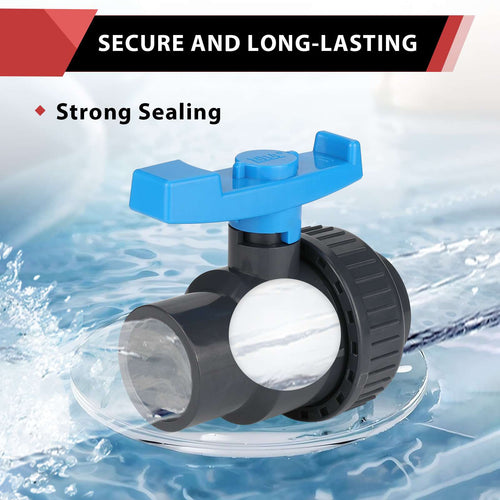 3" PVC Single Union Ball Valve SCH 40/80, Threaded