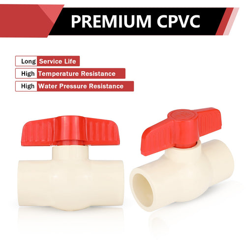 1-1/4" CPVC Ball Valve (Solvent)