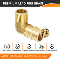 30 Pcs PEX A Expansion 3/4" PEX x 1/2" Male NPT Elbow Wholesale