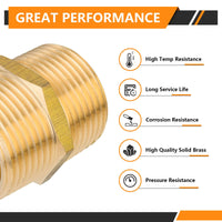 30 Pcs 1" Male NPT Brass Hex Connector