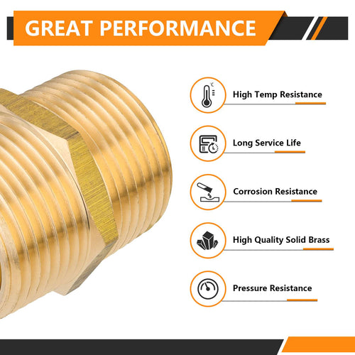 30 Pcs 1" Male NPT Brass Hex Connector