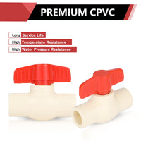 1/2" CPVC Ball Valve (Solvent) Plumbingsell