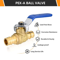 1/2" PEX Expansion Ball Valve, Blue (Lead Free) Plumbingsell