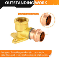 1/2" Press Copper Drop Ear Elbow (Lead Free)