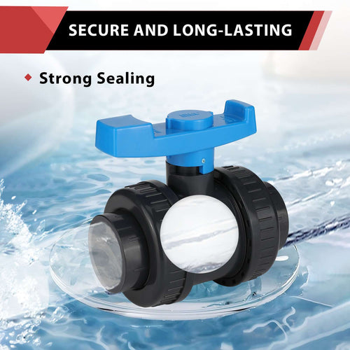 10 Pcs 1-1/4" PVC True Union Ball Valve SCH 40/80