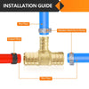 PEX-B Crimp 3/4" PEX x 3/4" PEX x 1/2" PEX Reducing Tee (Lead Free) Plumbingsell