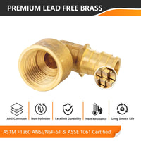 30 Pcs PEX A Expansion 3/4" PEX x 1/2" Female Elbow Wholesale