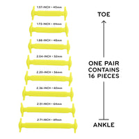 Black Stretchy Tieless Silicone Elastic Shoelaces | 20 Straps The Original Stretchlace