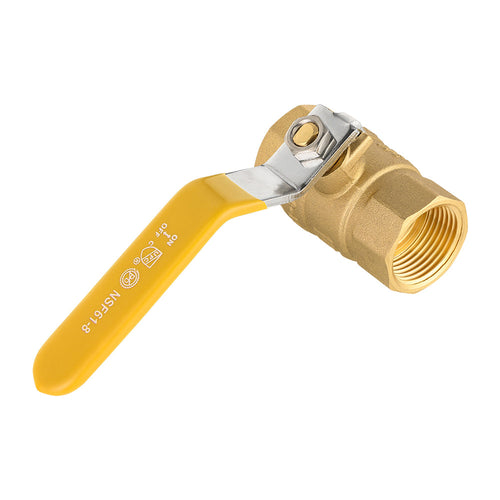 1" FNPT Ball Valve, Yellow (Lead Free)