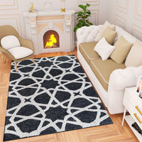 Premium Hand-Tufted Rug Made of 100% Wool  - Ash Zellig - 3x5 Feet