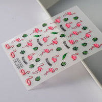 Summer Flamingo Nail Art Stickers