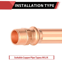3/4" Press Copper x 3/4" Male Threaded Copper Adapter (Lead Free)