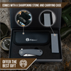 The Peasant Folding Pocket Knife Giftset for Men and Women (Red and Grey) Holtzman's Gorilla Survival